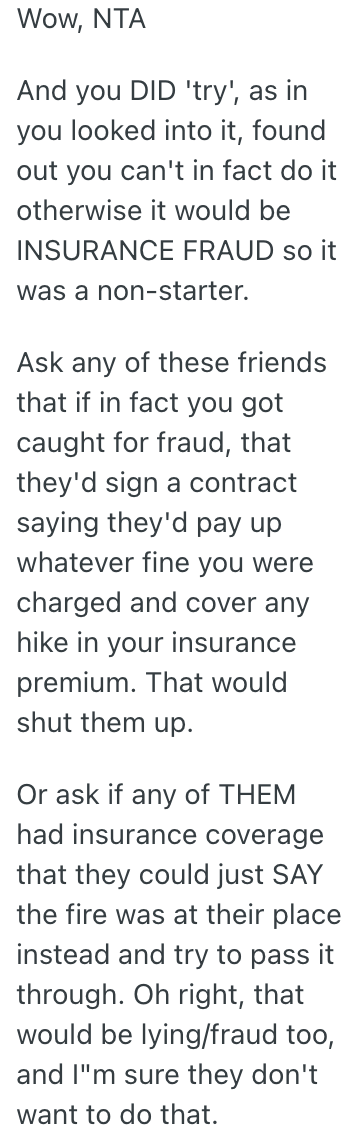 Screenshot 2025 07 15 at 9.29.09 AM Her Friend Asked Her To Make An Insurance Claim About A Fire She Caused, But She Wont Do It